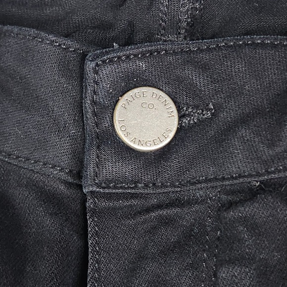 Paige Verdugo Ultra Skinny Jeans  Black Women's Size 32 (fit 33W 29L) - Picture 3 of 16